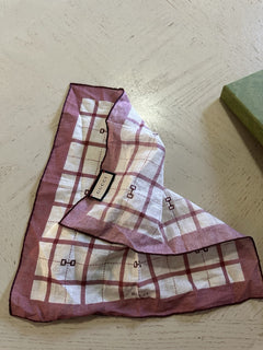 Gucci  Pocket Square White/Red One Size