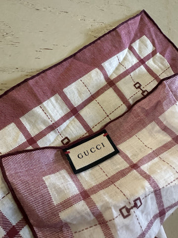 Gucci  Pocket Square White/Red One Size