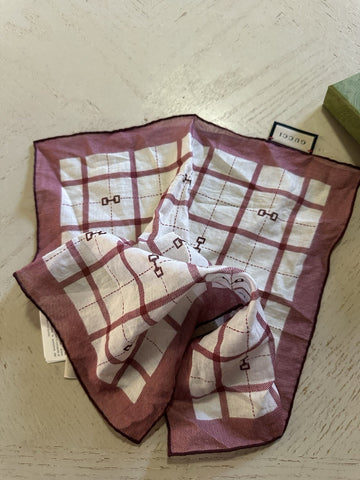 Gucci  Pocket Square White/Red One Size
