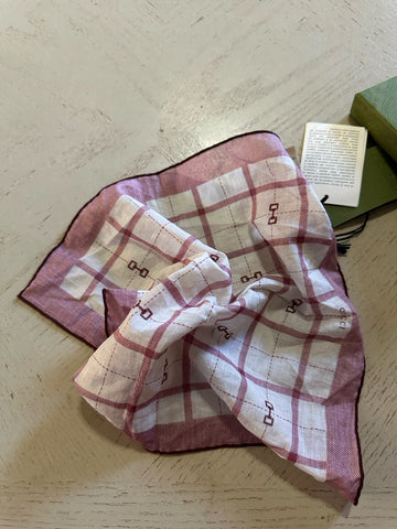 Gucci  Pocket Square White/Red One Size