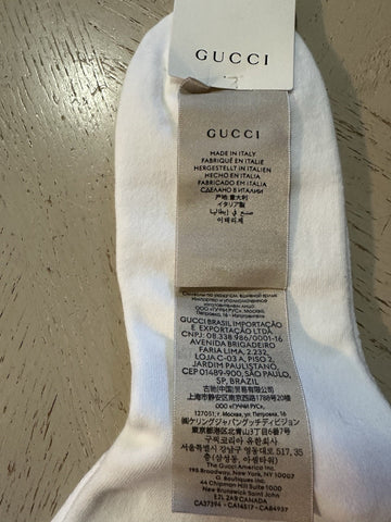 NWT Gucci Socks With GG Monogram White Size M Italy