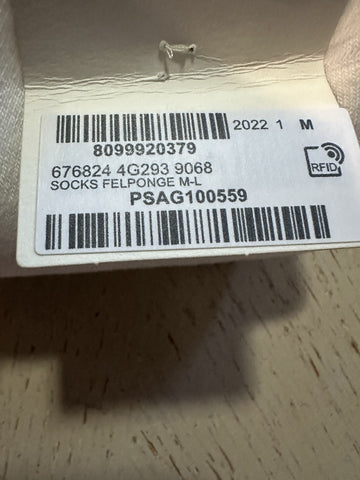 NWT Gucci Socks With GG Monogram White Size M Italy