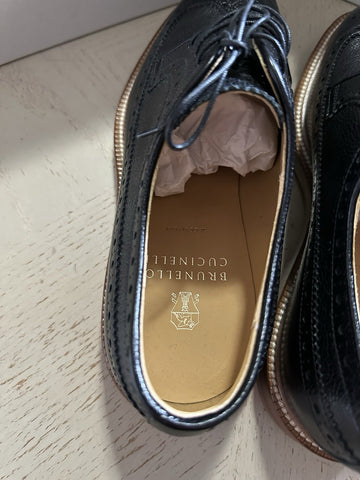 NIB $1395 Brunello Cucinelli Men’s Leather Shoes Black 9 US/42 Eu