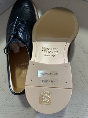NIB $1395 Brunello Cucinelli Men’s Leather Shoes Black 9 US/42 Eu
