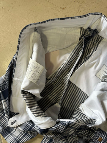 NWT $1050 THOM BROWNE Classic Backstrap Plaid Short Pants Navy Size 3 ( 36 US )