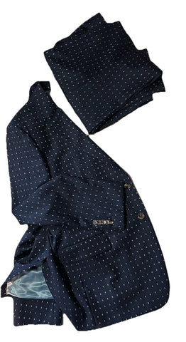 NWT $4800 Gucci Men G Logo London Wool Suit Navy 38 US/48 Eu Switzerland