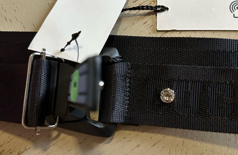 New Gucci Men’s Gucci Print Canvas/Leather Belt Black 110/44 778889