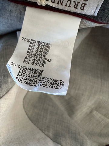 NWT Brunello Cucinelli Men Logo Print Baseball Cap Hat Navy Size L