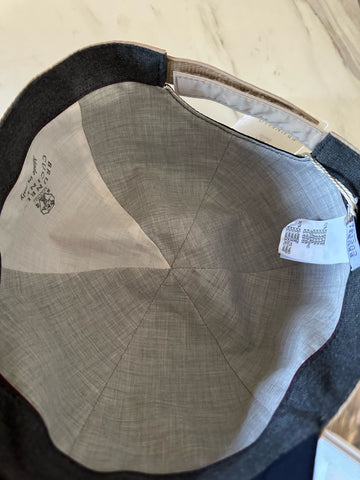 NWT Brunello Cucinelli Men Logo Print Baseball Cap Hat Navy Size M