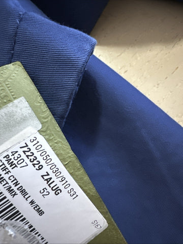 Gucci Men’s Military Cotton Drawstring Pants Blue 36 US/52 Eu New $1150