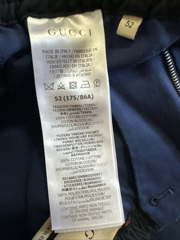 Gucci Men’s Military Cotton Drawstring Pants Blue 36 US/52 Eu New $1150