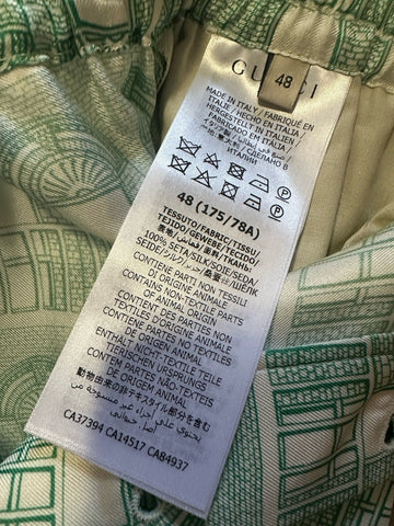 NWT $950 Gucci Men Drawstring Gucci Wooster Short Pants LT Green 32 US/48 Eu