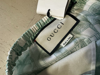 NWT $950 Gucci Men Drawstring Gucci Wooster Short Pants LT Green 32 US/48 Eu