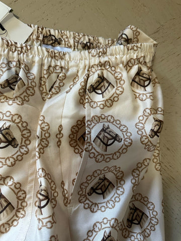 NWT $1400 Gucci Men Drawstring Horse GG Short Pants Ivory/Gold/MC 34 US/50 Eu