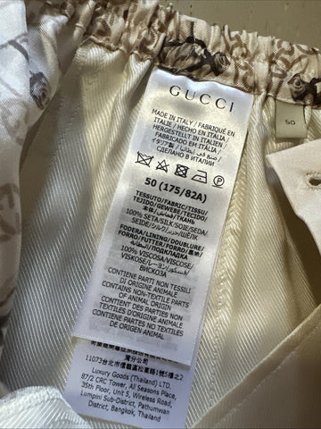 NWT $1400 Gucci Men Drawstring Horse GG Short Pants Ivory/Gold/MC 34 US/50 Eu