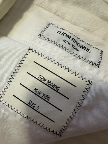 THOM BROWNE Men’s Dress Pants White Size 0 ( 30 US ) New $1900