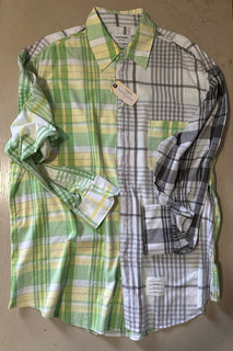 Thom Browne Men’s Shirt Gray/Black/Multi 4/XXXL New $820