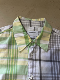 Thom Browne Men’s Shirt Gray/Black/Multi 4/XXXL New $820
