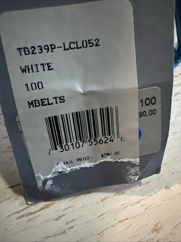 New $790 TOM FORD Mens Leather Belt White 100/40 Italy