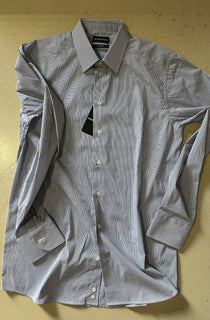 NWT Emporio Armani Mens Dress Shirt Blue Size 39/15.5