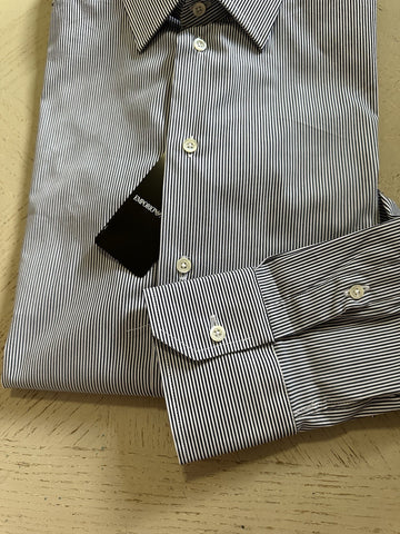 NWT Emporio Armani Mens Dress Shirt Blue Size 39/15.5