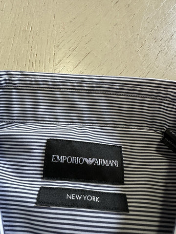 NWT Emporio Armani Mens Dress Shirt Blue Size 39/15.5