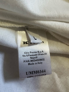New KNT BY KITON Men’s Short Sleeve Crewneck T Shirt White Size L Italy
