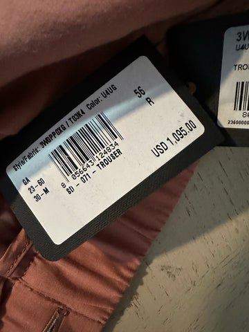 NWT $1095 Giorgio Armani Men Drawstring Jogging Pants Pink 40 US/56 Eu Italy