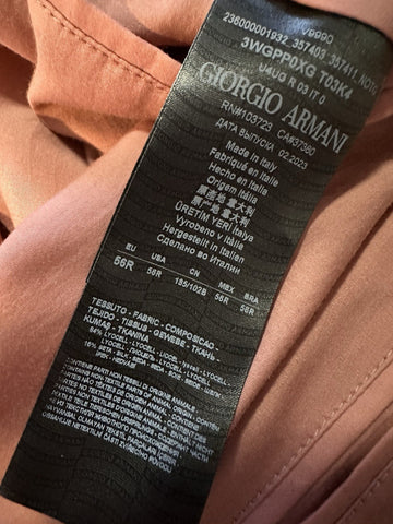 NWT $1095 Giorgio Armani Men Drawstring Jogging Pants Pink 40 US/56 Eu Italy