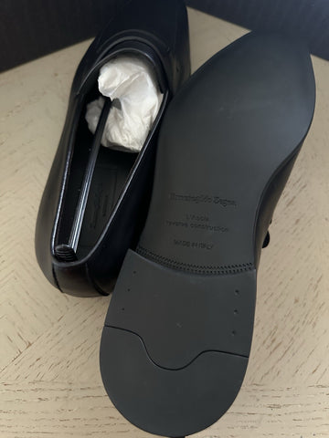 Ermenegildo Zegna Leather Reverse Construction Loafers DK Navy 12.5 US New $950