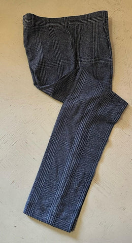 NWT $8100 BRUNELLO CUCINELLI Glen Plaid Suit Denim 40R US/50R Eu Italy