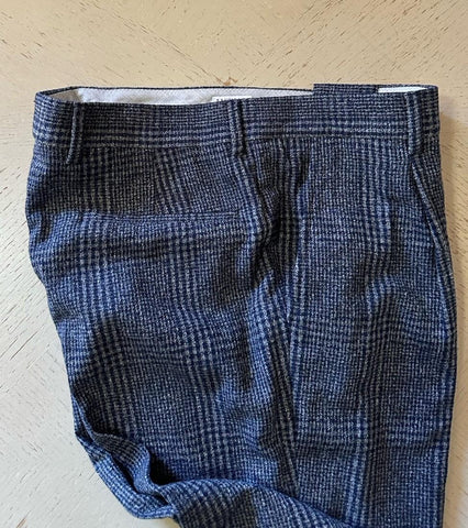 NWT $8100 BRUNELLO CUCINELLI Glen Plaid Suit Denim 40R US/50R Eu Italy