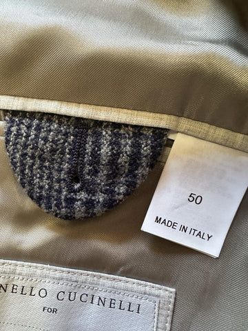 NWT $8100 BRUNELLO CUCINELLI Glen Plaid Suit Denim 40R US/50R Eu Italy