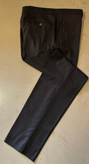 New $5750 ISAIA Men’s Striped Wool & Silk Suit Charcoal 44R US/54R Eu  Italy