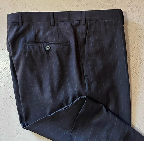 New $5750 ISAIA Men’s Striped Wool & Silk Suit Charcoal 44R US/54R Eu  Italy