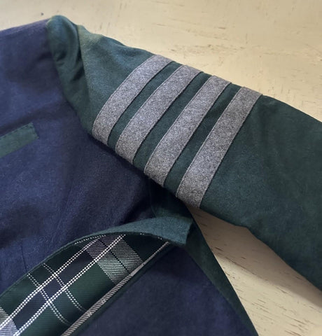 New $2690 Thom Browne Women Funmix Colorblocked Wool Sport Jacket 46/10 Italy