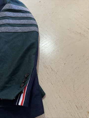 New $2690 Thom Browne Women Funmix Colorblocked Wool Sport Jacket 46/10 Italy