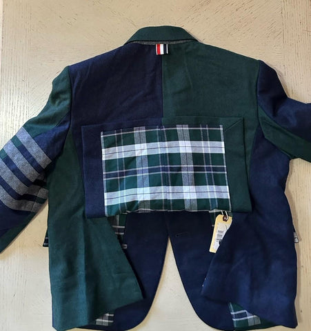 New $2690 Thom Browne Women Funmix Colorblocked Wool Sport Jacket 46/10 Italy