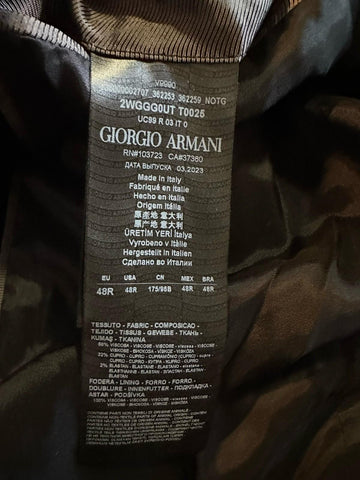 Giorgio Armani Men Velvet Sport Coat Jacket Blazer Black 38 US/48 Eu NWT $2395