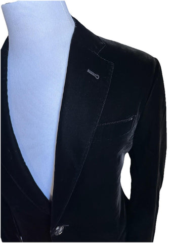 Giorgio Armani Men Velvet Sport Coat Jacket Blazer Black 38 US/48 Eu NWT $2395