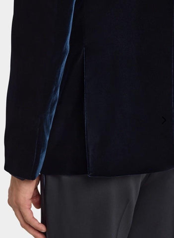 Giorgio Armani Men Velvet Sport Coat Jacket Navy /Blue 42S US/52S Eu NWT $2395