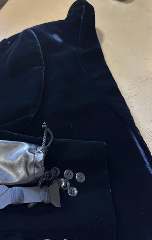 Giorgio Armani Men Velvet Sport Coat Jacket Navy /Blue 42S US/52S Eu NWT $2395