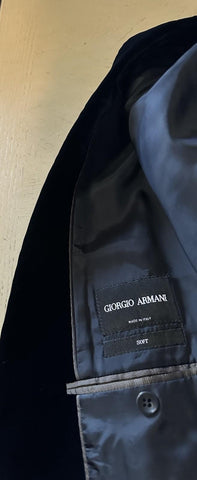 Giorgio Armani Men Velvet Sport Coat Jacket Navy /Blue 42S US/52S Eu NWT $2395