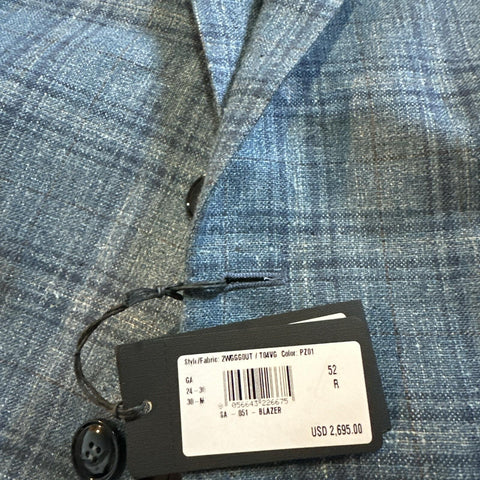 Giorgio Armani Men Sport Coat Jacket Blazer Blue 42R US/52R Eu Italy NWT $2695