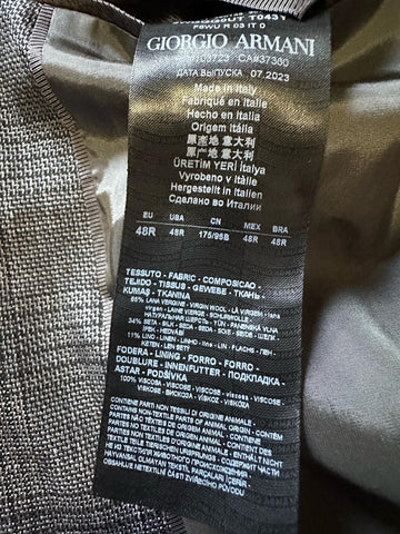 Giorgio Armani Men Sport Coat Jacket Blazer Gray 38R US/48R Eu Italy NWT $2995