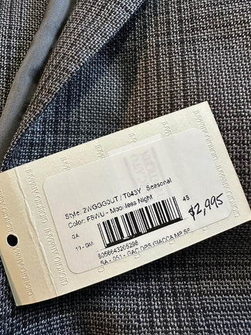 Giorgio Armani Men Sport Coat Jacket Blazer Gray 38R US/48R Eu Italy NWT $2995