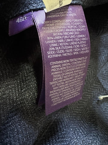 Ralph Lauren Purple Label Burnham Linen & Silk Jacket Navy 46 US/56 Eu New $1995