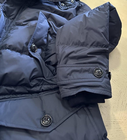 Ralph Lauren Purple Label RLX Faux Fur Hooded Trim Down Puffer Jacket Navy L New