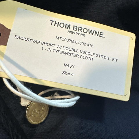 NWT $780 THOM BROWNE Knee Length Shorts Navy Size 4 ( 38/52 ) Italy