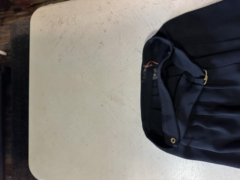 New $3900 Loro Piana Athina Cady Wrap Maxi Skirt Black 44/10 Italy